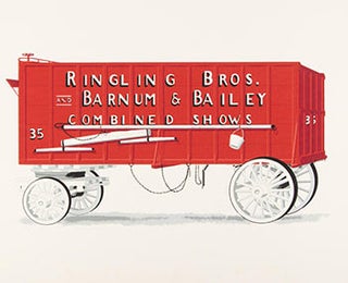 Item #51-4389 Ringling Bros. and Barnum & Bailey Combined Shows circus wagon silkscreen. Ringling...