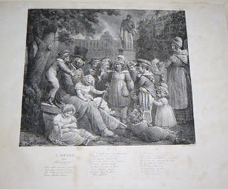 Item #51-4523 L'Orage, par Béranger. First edition of the lithograph. Hippolyte Bellangé,...