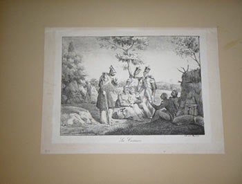 Item #51-4525 La Cantinière. [The Lunch Lady]. First edition of the lithograph. Hippolyte Bellangé, Joseph-Louis-Hippolyte Bellangé, lithographer Godefroy Engelmann, 1788 – 1839.