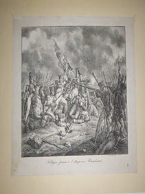 Item #51-4527 Voltigeurs français à l'attaque d'un retranchement. First edition of the...