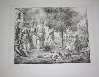 Item #51-4531 Combat près d'un moulin. First edition of the lithograph. Hippolyte...