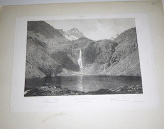 Item #51-4551 Cascade du Lac d'Oo. First edition of the lithograph. Eugène...