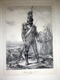 Item #51-4570 Infanterie legère française, Carabinier,. First edition of the lithograph....