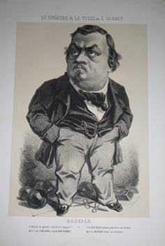 Item #51-4591 Darcier. Le théâtre à la ville par E. Carjat. First edition of the lithograph....