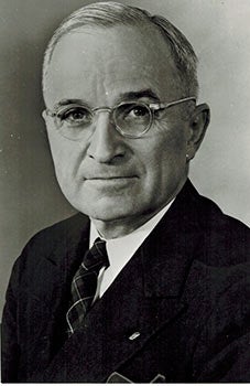 Item #51-4617 Original photograph of Harry Truman. Thérèse Bonney
