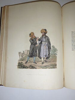 The costume of the hereditary states of the House of Austria, displayed in fifty coloured engravings ; with descriptions, and an introduction, by M. Bertrand de Moleville ; translated by R.C. Dallas, Esq.... Costumes des états héréditaires de la maison d'Autriche. Text in English and French. First editon.