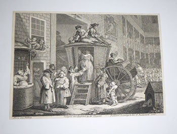 Item #51-4662 The Stage Coach, or the Country Inn Yard. Original etching. 18th Century Impression. William Hogarth.
