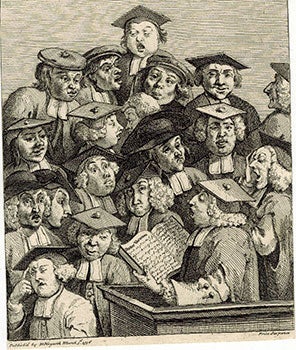 Item #51-4664 A Chorus of Singers. Original etching. 18th Century Impression. William Hogarth