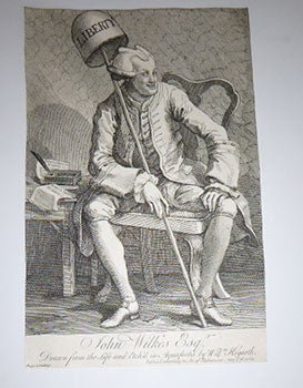 Item #51-4668 John Wilkes, Esq. Original etching. 18th Century Impression. William Hogarth