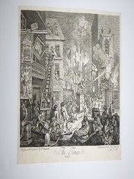 Item #51-4670 The Times. Plate I. Original etching. 18th Century Impression. William Hogarth