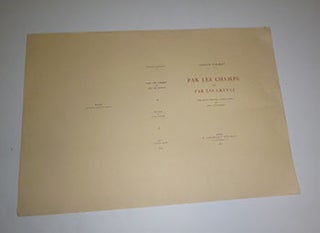 Item #51-4783 Printer's proof for cover of Par les champs et par les Grèves. Cinquante trois...