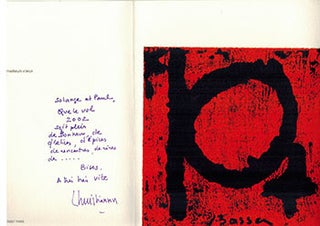 Item #51-4799 Letter from Christian Bernet with a serigraph by Jacques Bosser. Jacques Bosser,...
