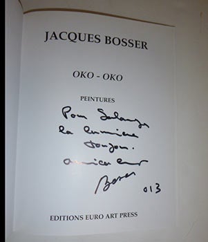 Item #51-4805 Jacques Bosser. Oko-Oko. Peintures. Signed. Jacques Bosser, text...