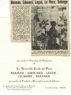 Item #51-4808 Vernissage de la Nouvelle Ecole de Paris:A. Berman, Jean Claude Edouard, Legué, Le...