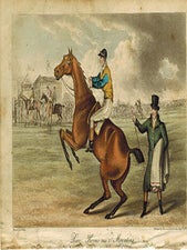 Item #51-4836 Race Horses, mounting. First edition of the aquatint. S. Alkin, artist