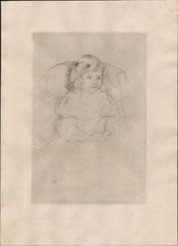Item #51-4857 Sara Smiling. First edition of the drypoint. Mary Cassatt