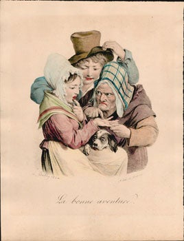 Item #51-4893 La bonne aventure. First edition of the lithograph from the suite "Les Grimaces."...