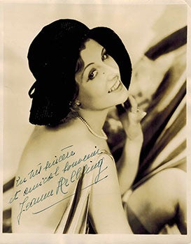 Item #51-4904 Photograph of Jeanne Helbling. Signed and annotated. Elmer Fryer, First National...