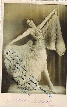 Item #51-4909 Photograph of la danseuse Violette Déxil. Signed and annotated. Mayor