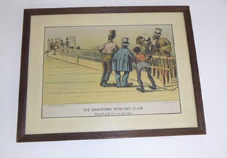 Item #51-4936 The Darktown Bowling Club: Watching for a Strike. First edition of the lithograph....