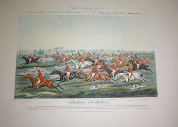 Alken, Henry Thomas; Frederick Christian, Lewis, engraver - Quorn Hunt Plate III. Talli-Ho! and Away. Later Printing of the Color Aquatint