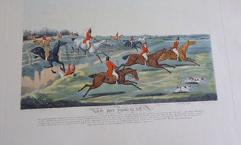 Alken, Henry Thomas; Frederick Christian, Lewis, engraver - Quorn Hunt Plate IV. The Pace Begins to Tell. !. Later Printing of the Color Aquatint