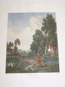 Item #51-4959 Shooting. Plate IId. . . Later Printing of the Color engraving. After George...