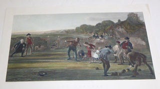 Item #51-4960 The Bowlers . . . Later Printing of the Color engraving. After George Harvey,...