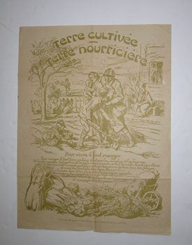 Item #51-4978 Terre cultivée, terre nourricière, pour vivre il faut manger. First edition of...