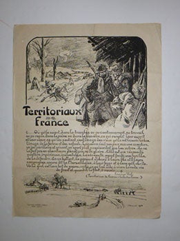 Item #51-4979 Territoriaux de France. First edition of the lithograph. Victor Prouv&eacute