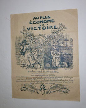 Item #51-4981 Au plus econome la victoire. Sachons nous restreindre. First edition of the...