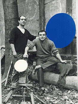 Item #51-4987 Invitation to exhibition "Tinguely's Favorites-Yves Klein, " with card. Yves Klein