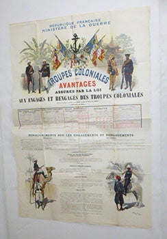 Item #51-4997 Troupes Coloniales . Avantages assurés par la loi aux engagés et Rengagés des...