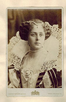 Item #51-4998 Original Photograph of Countess Kinsky in Fancy Dress. Princess of Schwarzenberg...