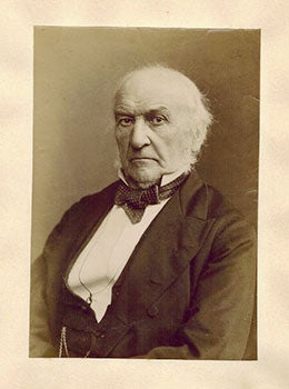 Item #51-5003 Original Photograph of Prime Minister W. E. Gladstone. William Ewart Gladstone,...