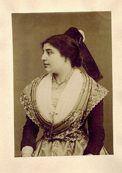 Item #51-5005 Original Photograph of a 19th Century Arlésienne. L'Arlésienne.