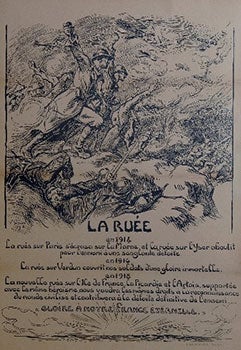 Item #51-5025 La ruée. En 1914, la ruée sur Paris s'écrasa sur la Marne.... First edition of...