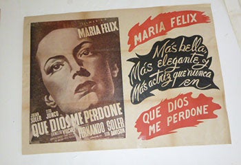 Item #51-5036 Que Dios me perdone . (Cartel de la película). Tito dirección Davison, CON María Félix, 1914–2002.