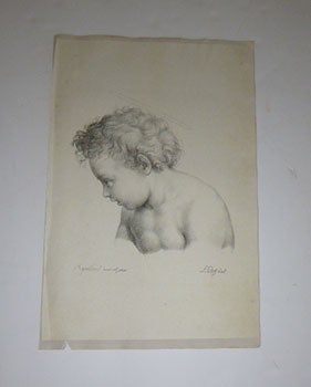 Item #51-5041 Portrait of a Child looking left. First edition of the lithograph. Ferdinand...