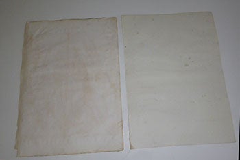 Item #51-5077 A large sheet of blank watermarked 18th Century Italian paper. Heawood, no 1590. First edition. Italian 18th Century papermaker.