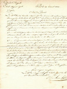 Item #51-5129 A collection of 3 autograph letters by François de Bourbon, comte de Busset in his...
