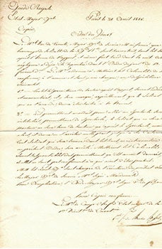 Item #51-5129 A collection of 3 autograph letters by François de Bourbon, comte de Busset in his...