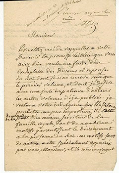 Item #51-5131 Autograph letter from Pierre-Joseph Boyer (président de du Cour de Cassation en...