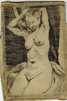 Item #51-5151 Seated Nude. Original etching. Gustave René Pierre