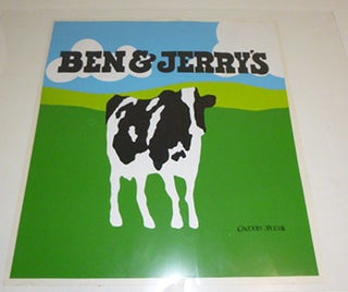Item #51-5183 Ben & Jerry’s Cow Poster. Original printing. Woody Jackson