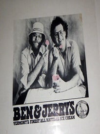Item #51-5186 Ben & Jerry’s. Vermont's Finest All Natural Ice Cream. Ben and Jerry...