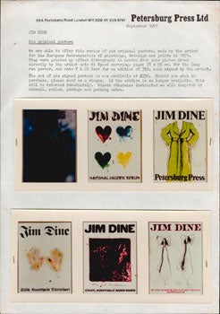 Item #51-5189 Prospectus for Six Original Posters by Jim Dine. Jim Dine
