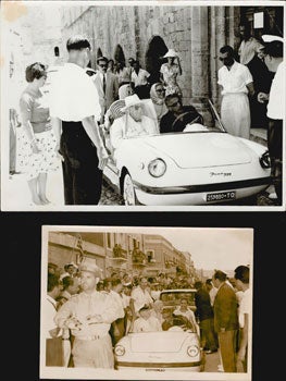 Keystone Press Agency; Union News-Photos Agency, Athens - Winston Churchill Being Driven by Aristotle Onassis in a Fiat 500 Convertible in Greece and Turkey. Collection of Original Photographs