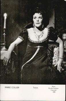 Item #51-5221 Marie Collier in Tosca. First edition of the photograph. Southern Donald,...