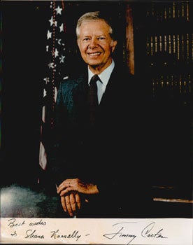 Item #51-5235 Signed color photo from President Carter to Shana Nunnally. President James Earl...